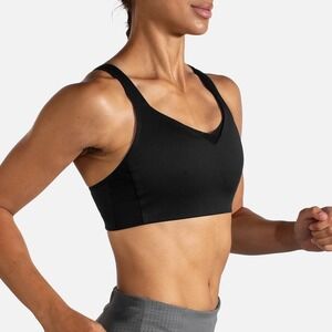 BROOKS DRIVE CONVERTIBLE SPORTS BRA Black Sz 32DD Running Athletic Workout Gym